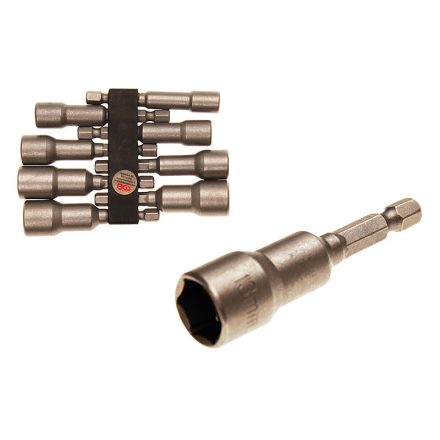 Dugókulcskészlet, hatszögletű, 1/4"-os bit befogású szárral, 6 - 13 mm, 8 darabos