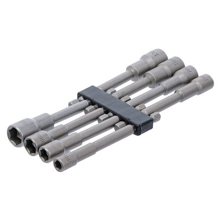 Dugókulcskészlet, hatszögletű, 1/4"-os bit befogású szárral, extra hosszú, 6 - 13 mm, 8 darabos